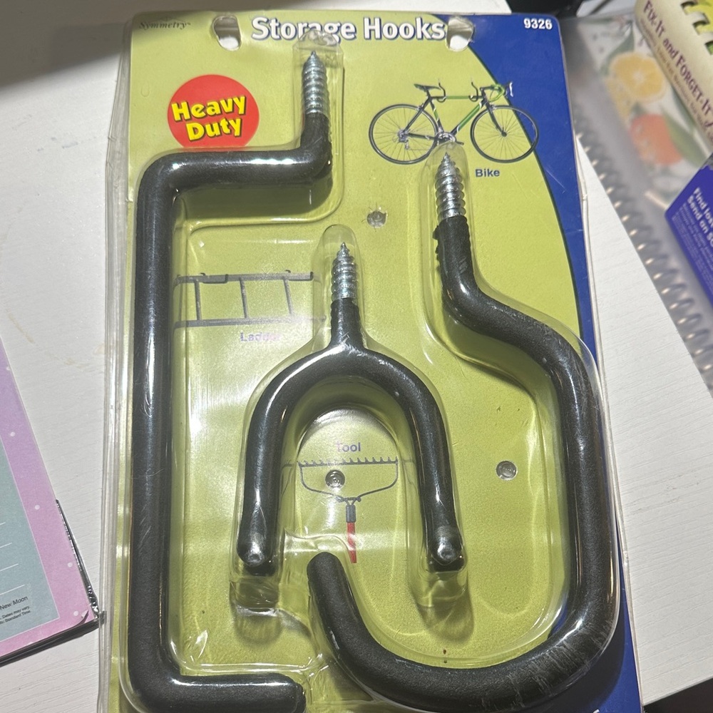 Heavy Duty Black Storage Hooks